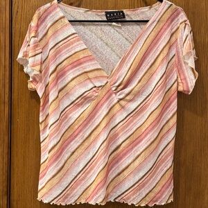 Vintage 90s y2k Maria Gabrielle sheer top, large